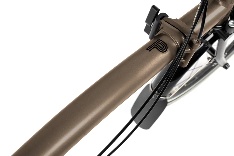 Brompton P Line Low Folding Bike 2025 12 Speed Bronze Sky Metallic-6