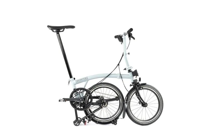 Brompton P Line Low 12 Speed Folding Bike 2025 Lunar Ice Metallic-2