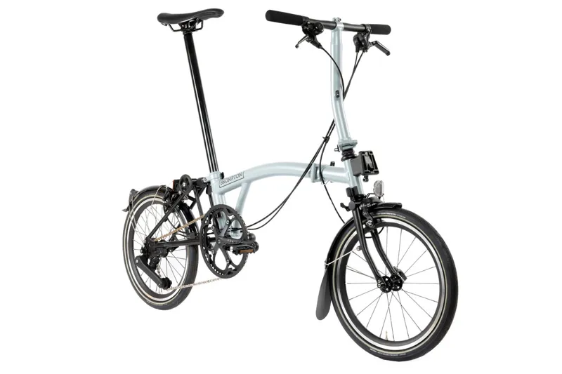 Brompton P Line Low 12 Speed Folding Bike 2025 Lunar Ice Metallic-1