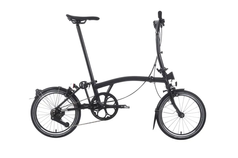 Brompton P Line Mid Bar 12 Speed Folding Bike 2025 Midnight Black