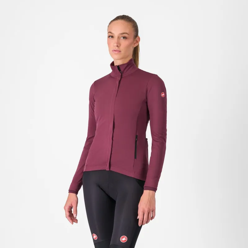 Castelli Alpha 150 Women's Jacket Deep Bordeaux/Brilliant Pink 