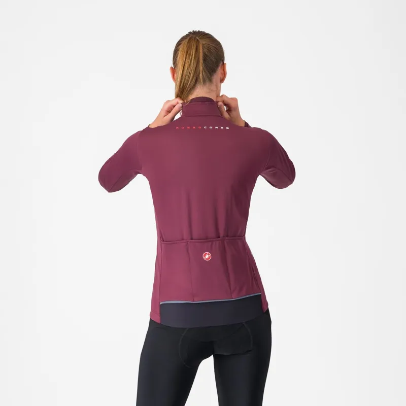 Castelli Alpha 150 Women's Jacket Deep Bordeaux/Brilliant Pink -1