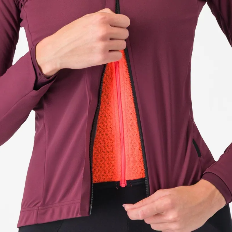 Castelli Alpha 150 Women's Jacket Deep Bordeaux/Brilliant Pink -2