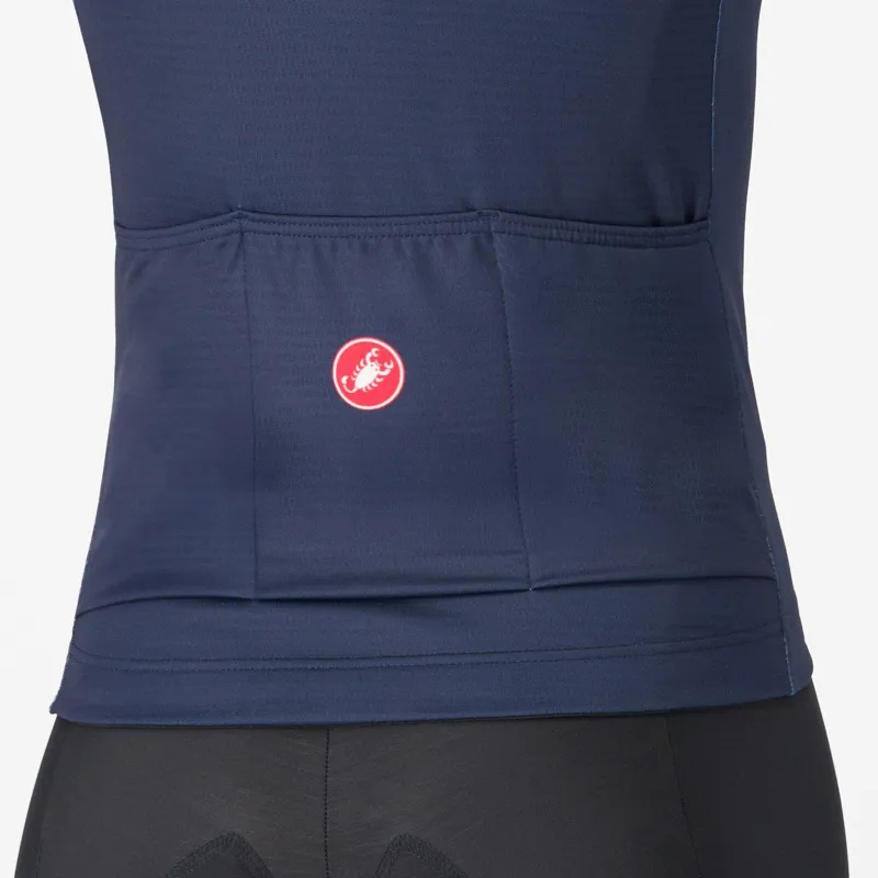 Castelli Corso Thermal Jersey Belgian Blue/Silver Grey/Pool Blue -3