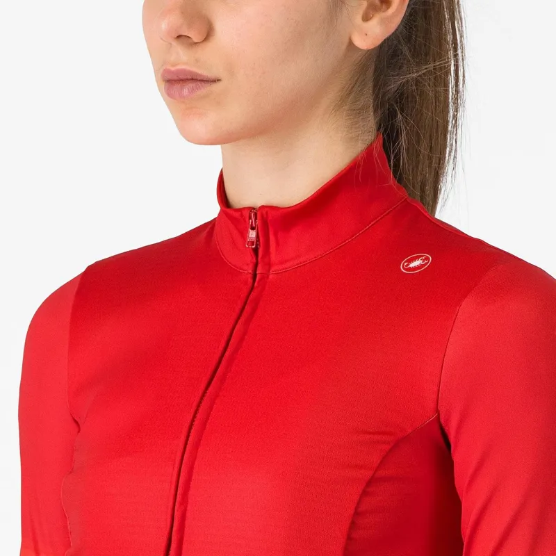 Castelli Corso Thermal Jersey Rich Red/Hibiscus/Vivid Orange -2