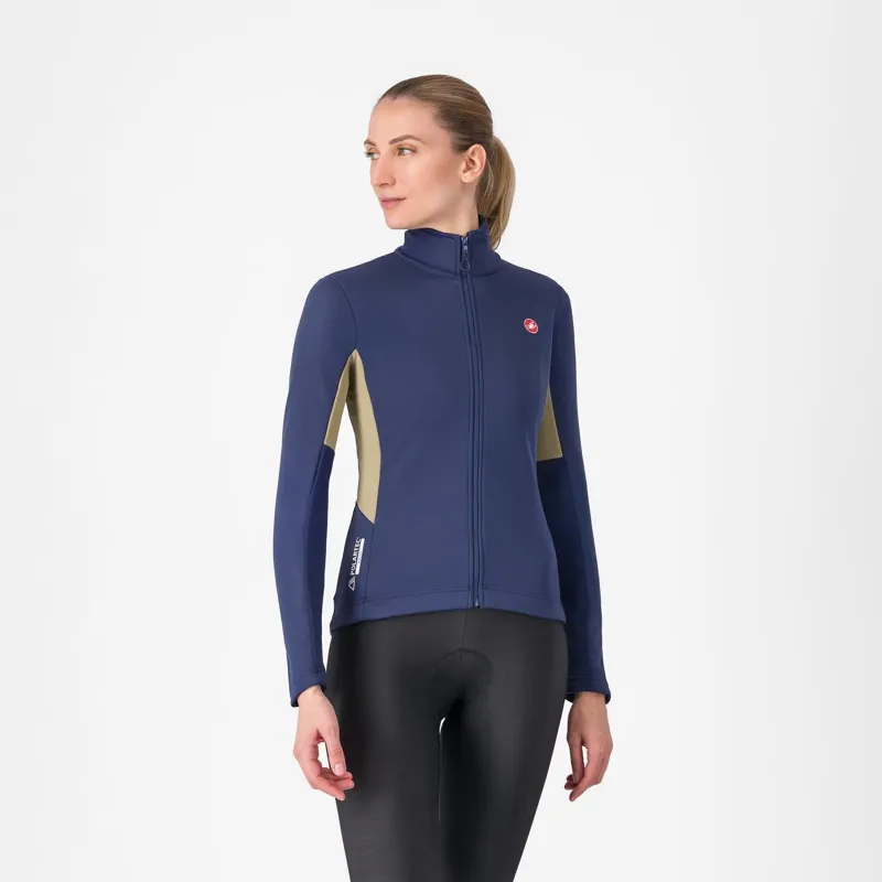 Castelli Entrata 2 Women's Jacket Belgian Blue/Olive Green 