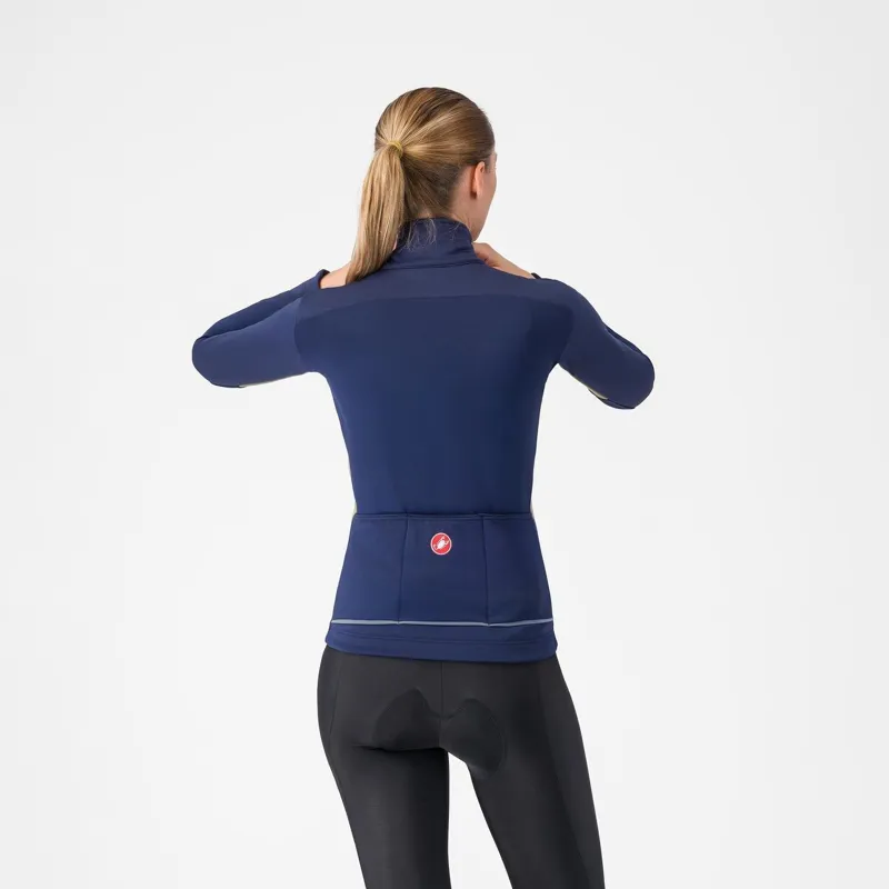 Castelli Entrata 2 Women's Jacket Belgian Blue/Olive Green -1