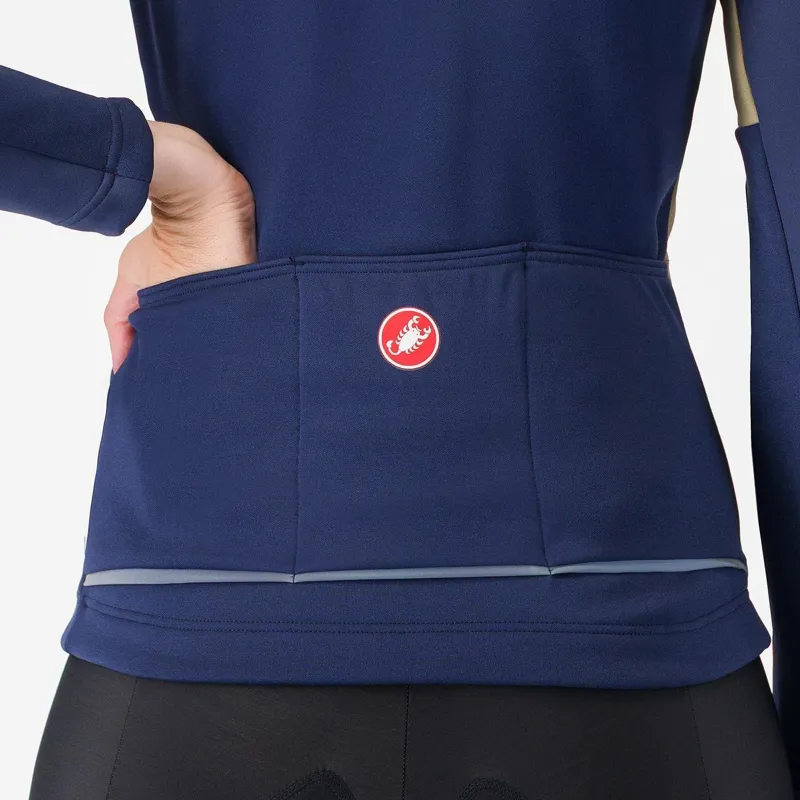 Castelli Entrata 2 Women's Jacket Belgian Blue/Olive Green -2