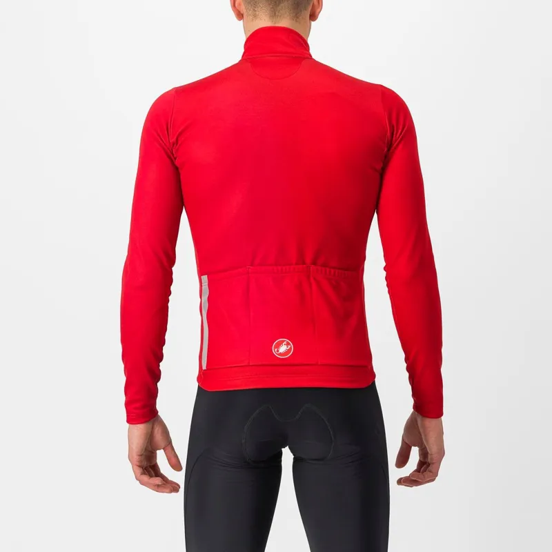 Castelli Entrata Thermal Jersey Rich Red/Black -1