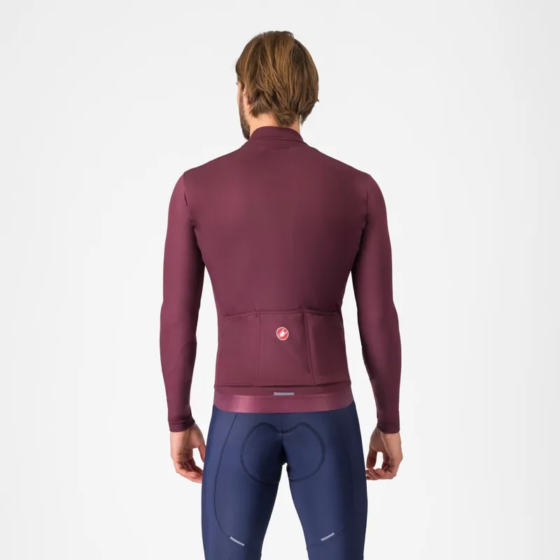 Castelli Espresso Thermal Jersey Deep Bordeaux -1