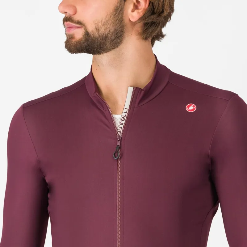 Castelli Espresso Thermal Jersey Deep Bordeaux -2