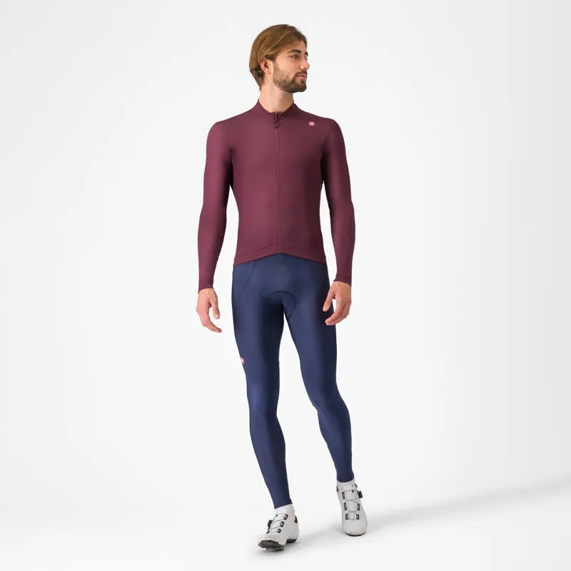 Castelli Espresso Thermal Jersey Deep Bordeaux -4