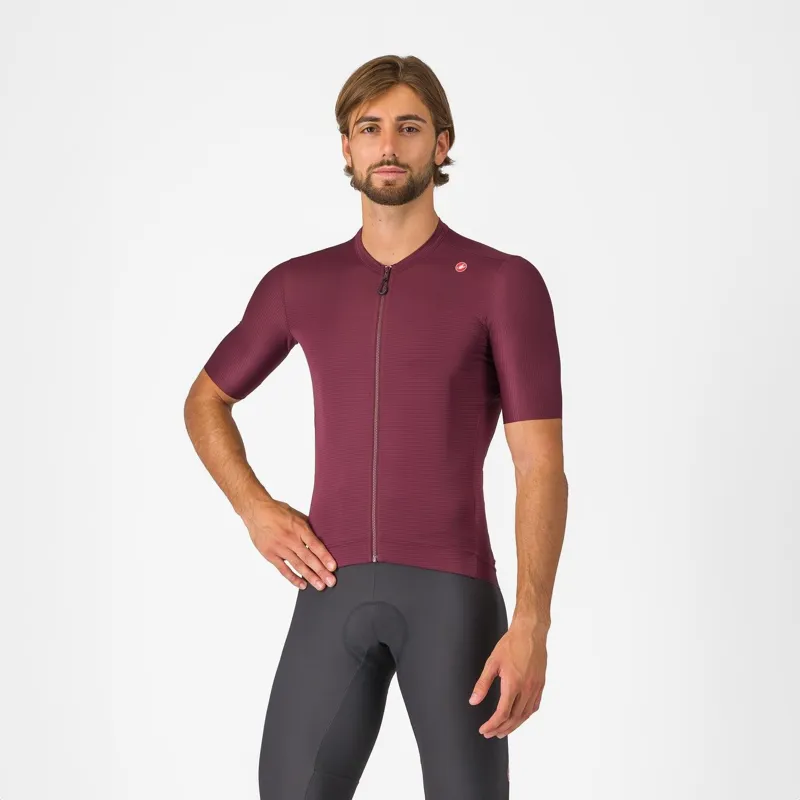 Castelli Espresso Jersey Deep Bordeaux/Silver Moon