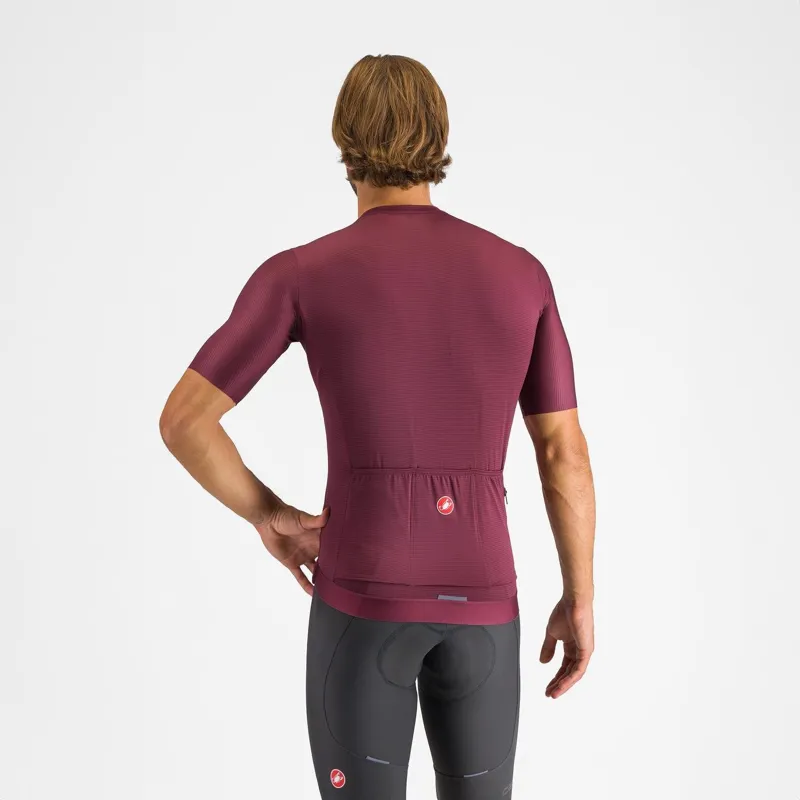 Castelli Espresso Jersey Deep Bordeaux/Silver Moon-1