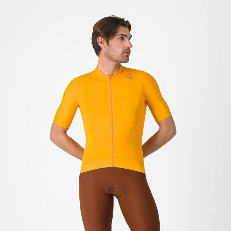 Castelli Espresso Jersey Vivid Orange/Dark Grey