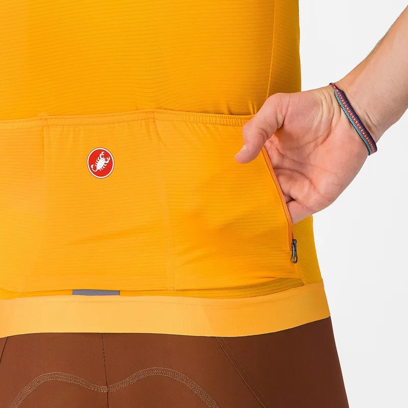 Castelli Espresso Jersey Vivid Orange/Dark Grey-3