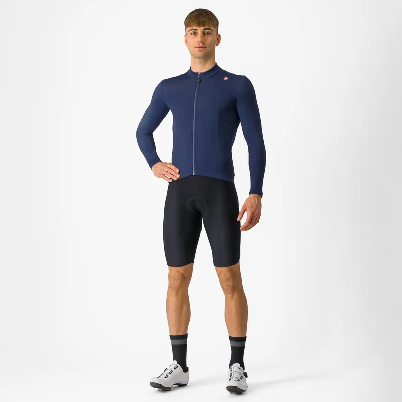 Castelli Espresso Thermal Jersey Belgian Blue-4