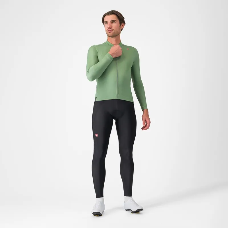 Castelli Espresso Thermal Jersey Green Pepper/Deep Green -4