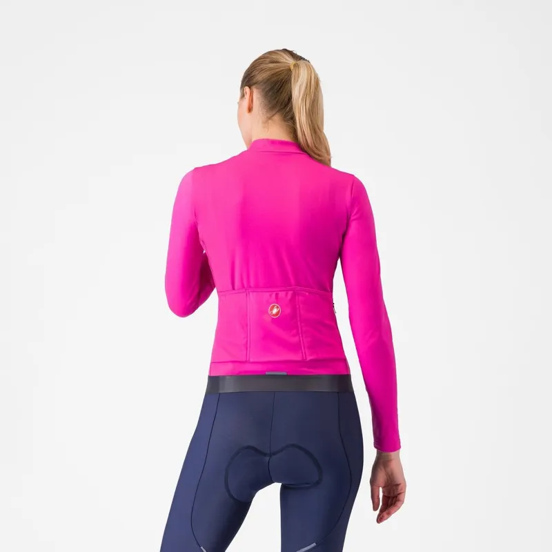 Castelli Espresso Thermal Women's Jersey Violet Pink/Dark Grey-1