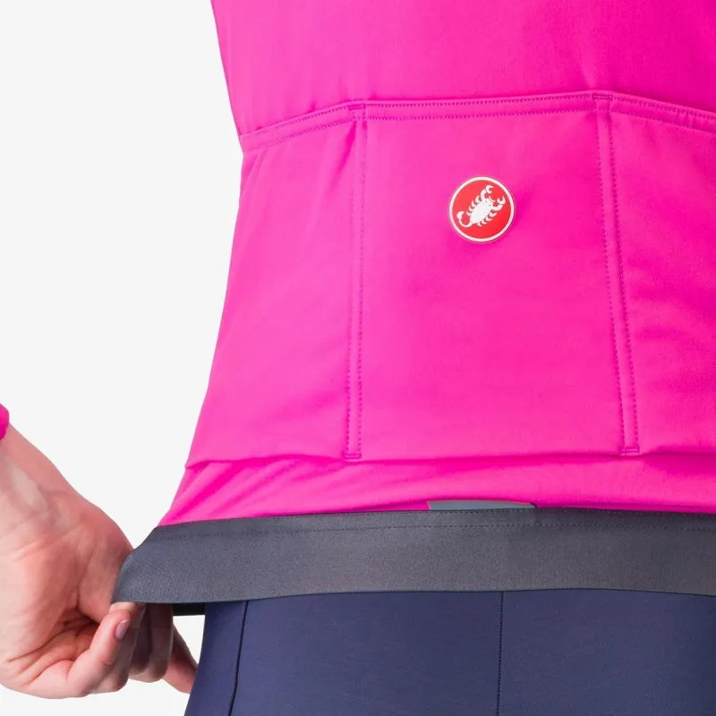 Castelli Espresso Thermal Women's Jersey Violet Pink/Dark Grey-3