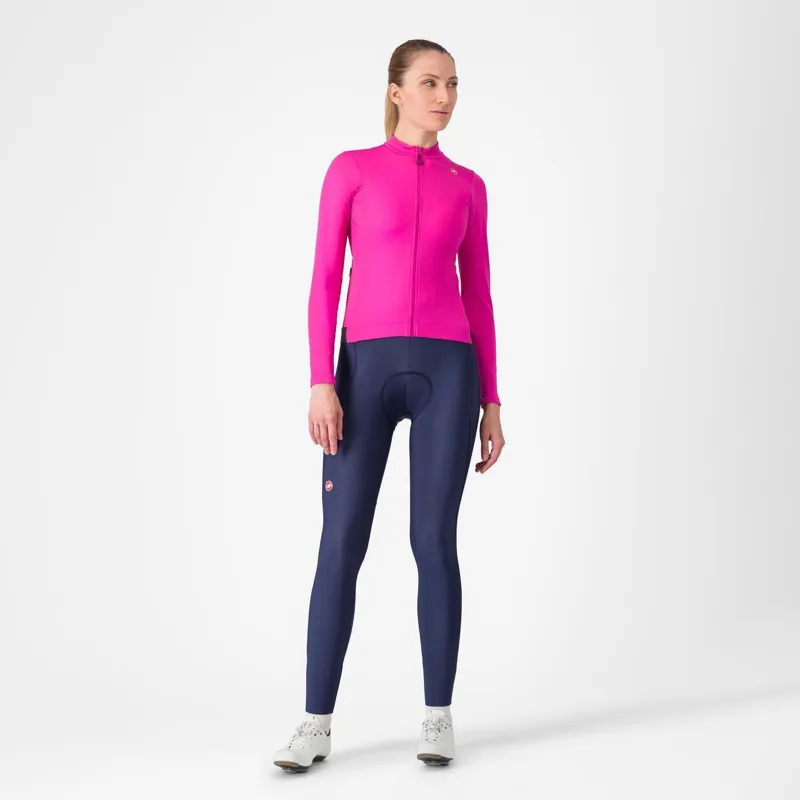 Castelli Espresso Thermal Women's Jersey Violet Pink/Dark Grey-4