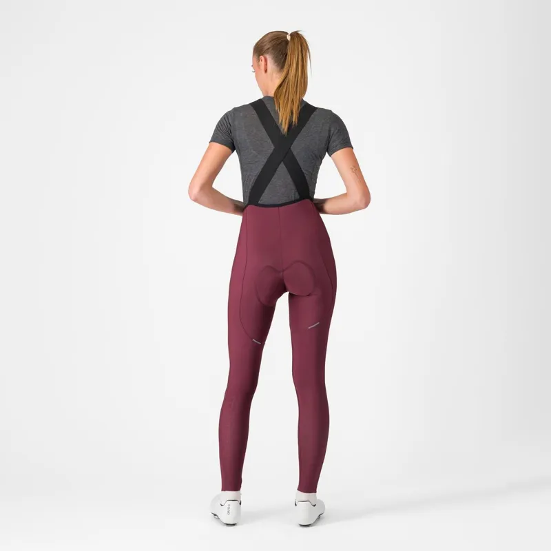 Castelli Espresso Women's DT Bib Tight Deep Bordeaux -4