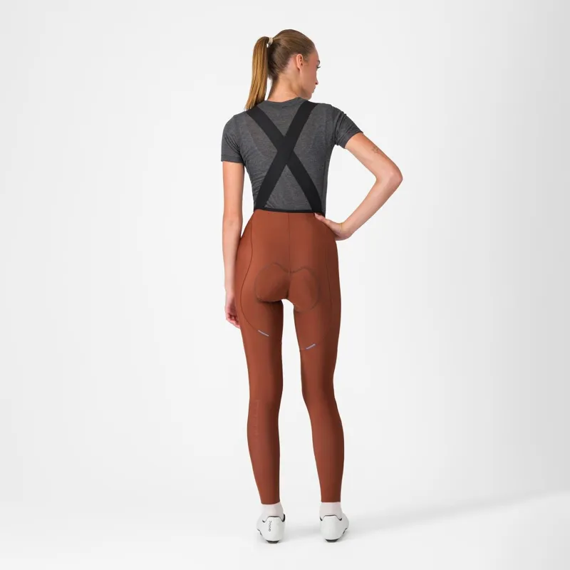 Castelli Espresso Women's DT Bib Tight Deep Mocha -4