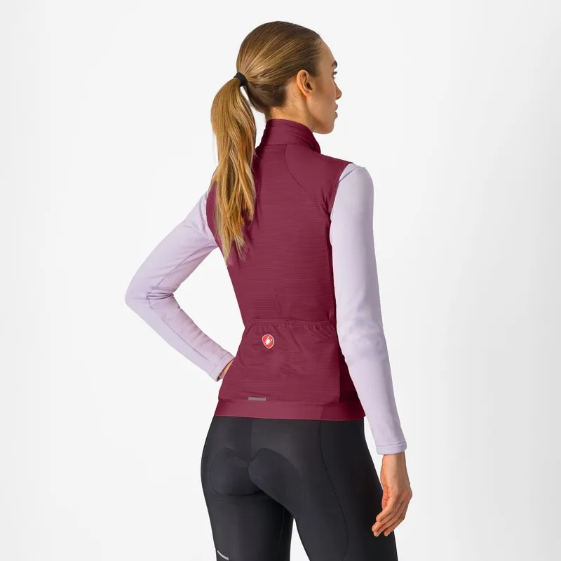 Castelli Espresso Women's Vest Deep Bordeaux-1