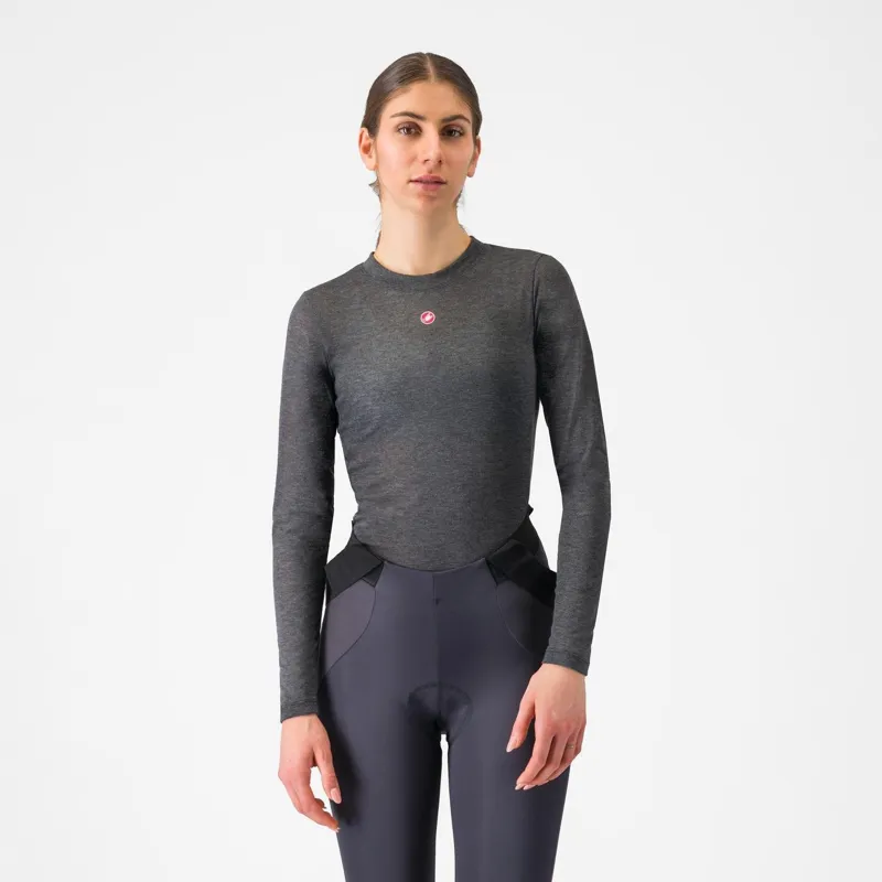 Castelli Medio Base Layer Women's Long Sleeve Melange Grey 