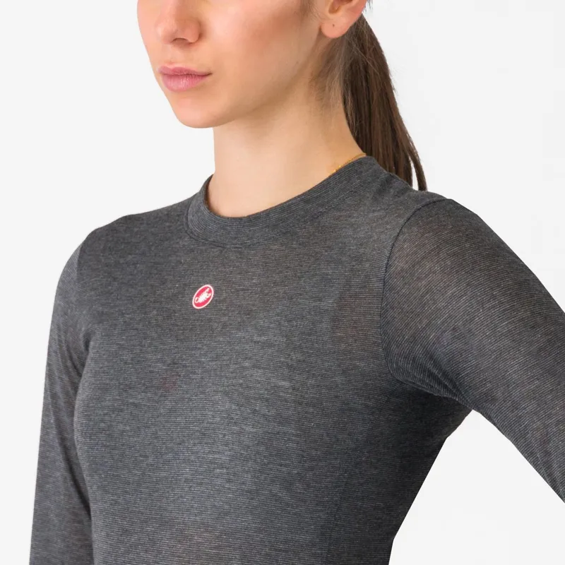 Castelli Medio Base Layer Women's Long Sleeve Melange Grey -2