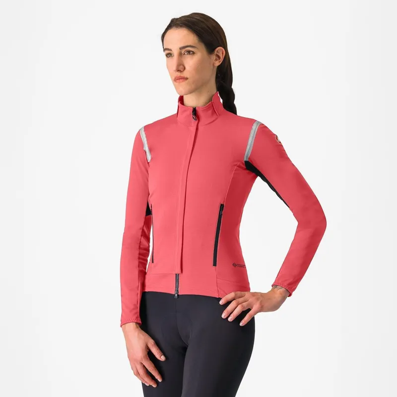 Castelli Perfetto RoS 2 Women's Jacket Mineral Red/Silver Grey 