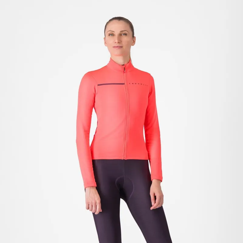 Castelli Sinergia 2 Jersey FZ Brilliant Pink/Deep Bordeaux 