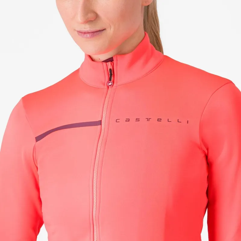 Castelli Sinergia 2 Jersey FZ Brilliant Pink/Deep Bordeaux -2