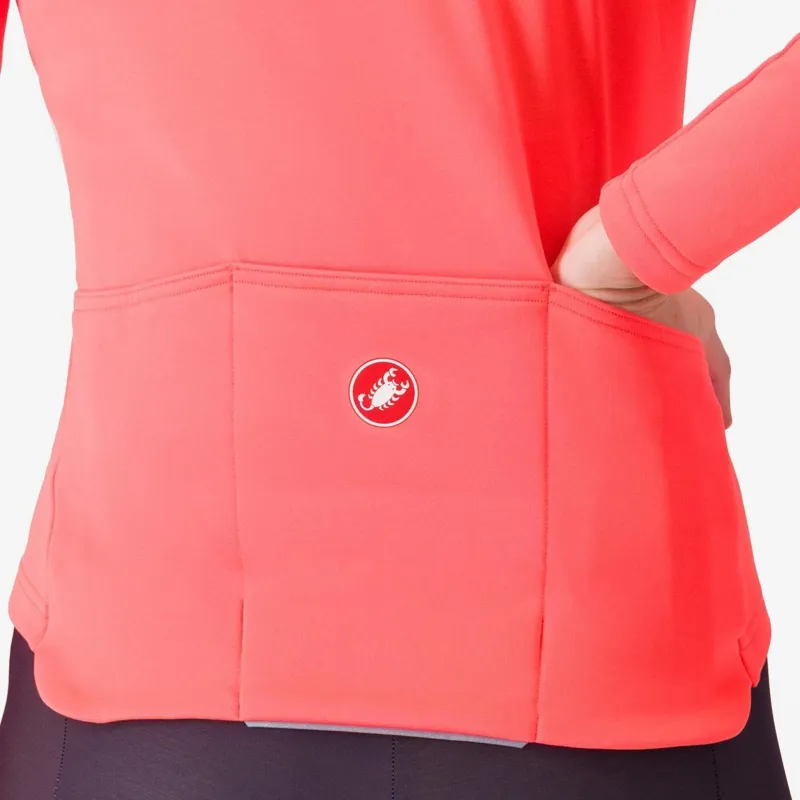 Castelli Sinergia 2 Jersey FZ Brilliant Pink/Deep Bordeaux -3