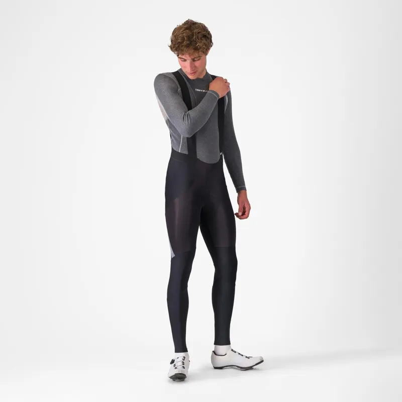 Castelli Sorpasso Ros Bibtight Black/Silver Reflex -3