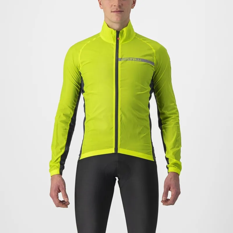 Castelli Squadra Stretch Jacket Electric Lime/ Grey