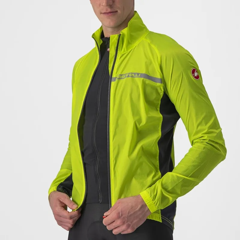 Castelli Squadra Stretch Jacket Electric Lime/ Grey-2