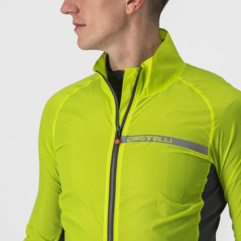 Castelli Squadra Stretch Jacket Electric Lime/ Grey-3