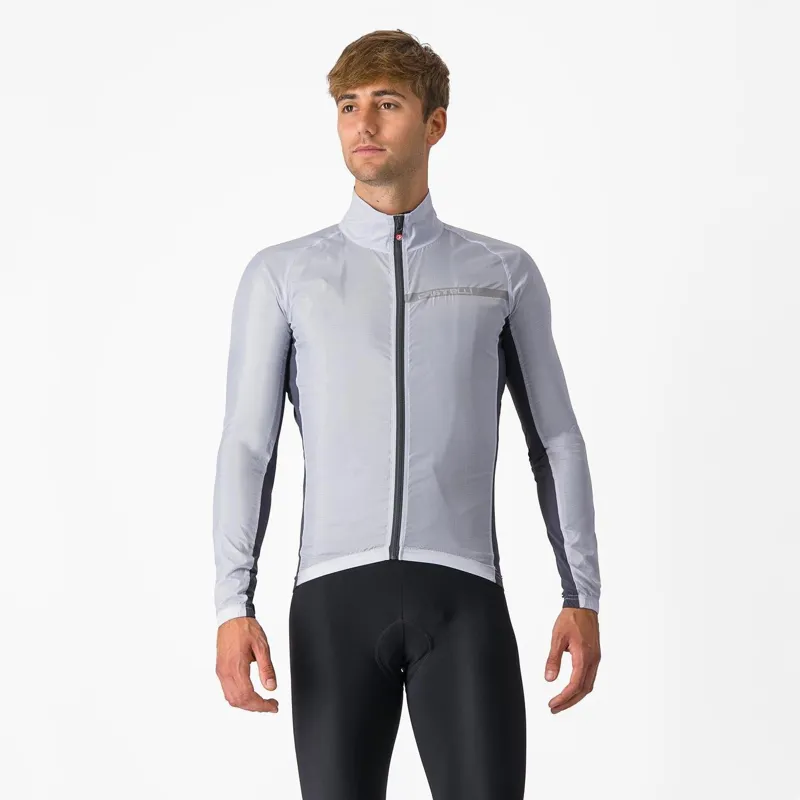 Castelli Squadra Stretch Road Jacket Silver Grey/Dark Grey