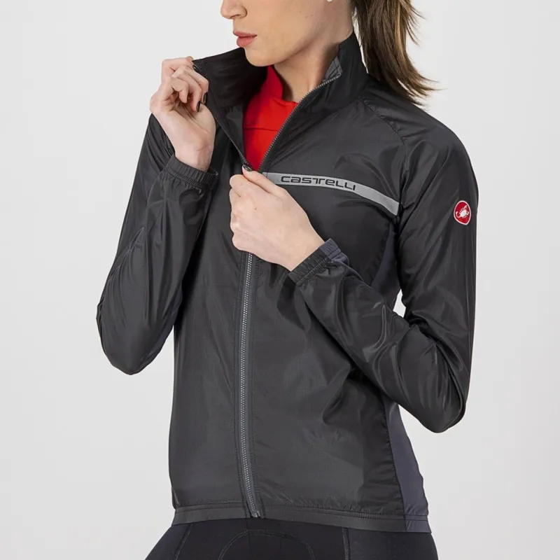 Castelli Squadra Stretch Women's Jacket Light Black/Dark Grey-2