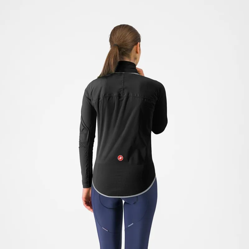 Castelli Ultra Women's Rain Cape Black/Silver Reflex -1