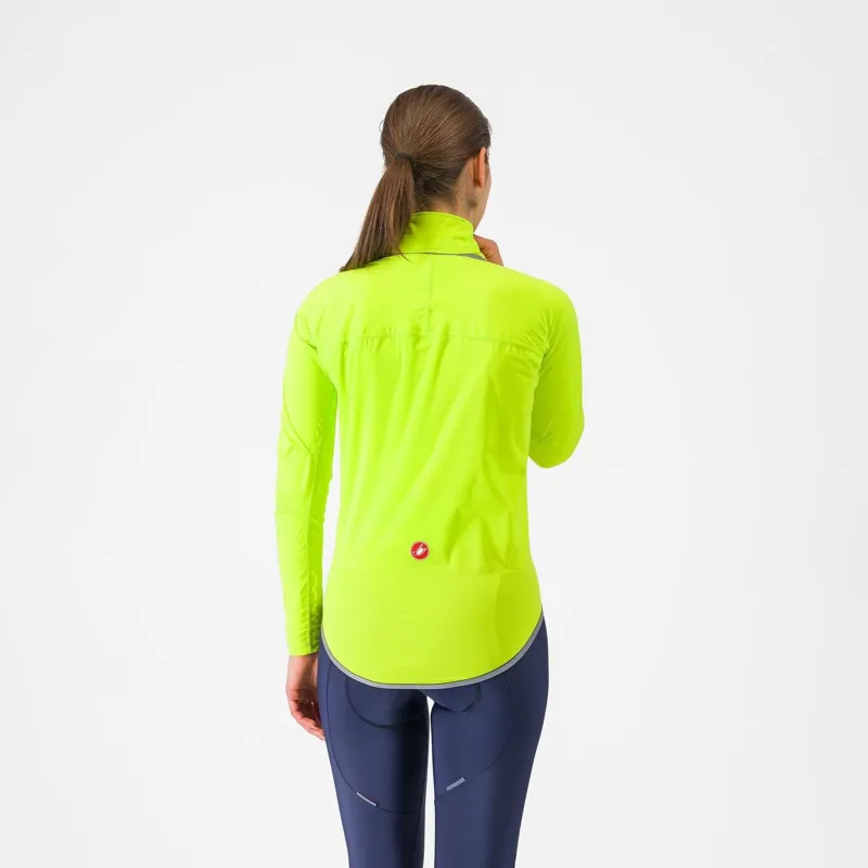 Castelli Ultra Women's Rain Cape Electric Lime/Silver Reflex -1
