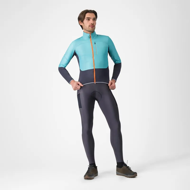 Castelli Unlimited Jacket Pool Blue/Dark Grey-2