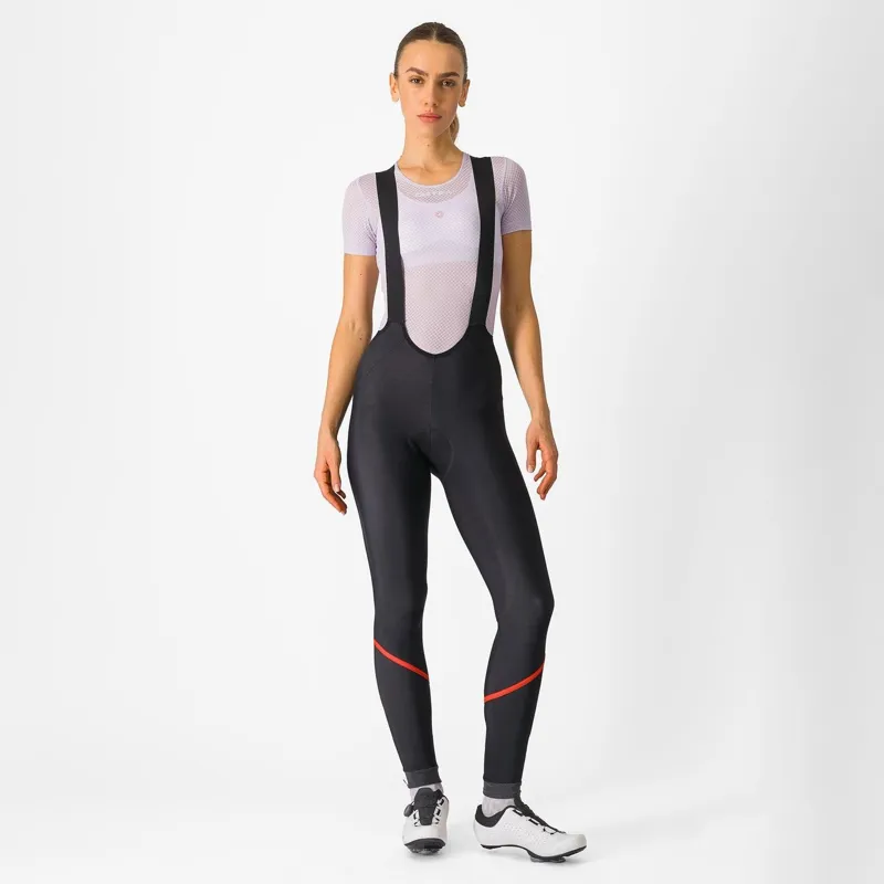 Castelli Velocissima DT Bib Tight Black/Hibiscus -4