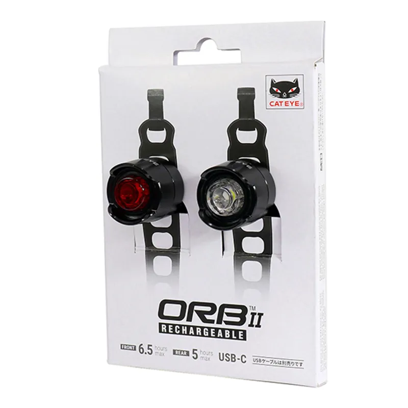 Cateye Orb II Rechargable Light Set Black-3