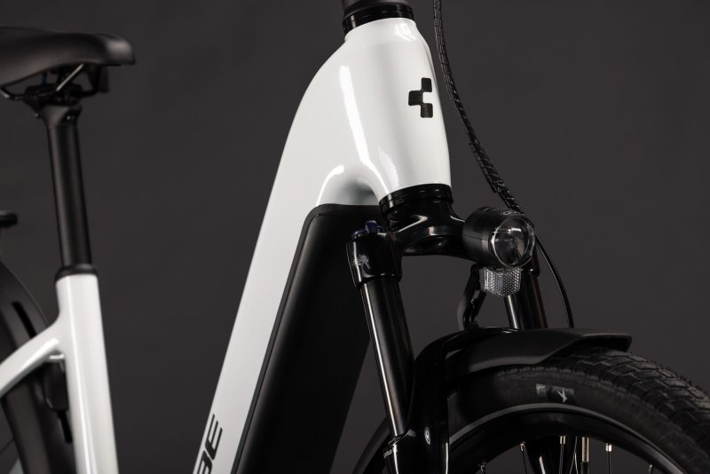 Cube Touring Hybrid One 600 Easy Entry Electric Bike 2027 Metallic White/Chrome-1