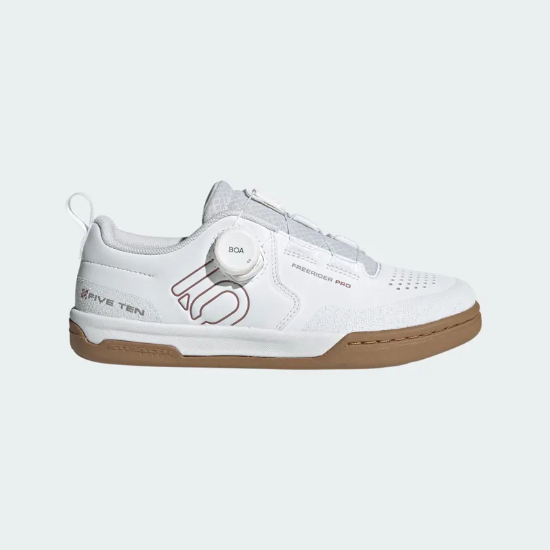 Five Ten Freerider Pro BOA Womens Flat MTB Shoes FTWR White/Clay/Grey Three