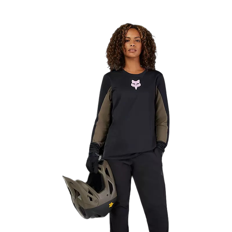 Fox Defend Park Long Sleeve Jersey Women Black-2