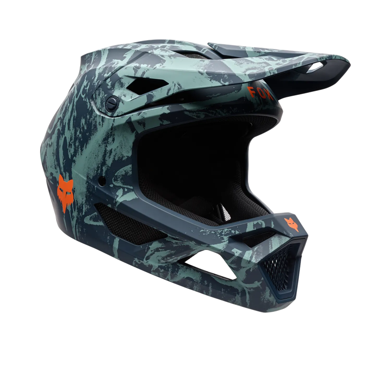 Fox Youth Rampage Image Print Helmet Arctic Blue-1