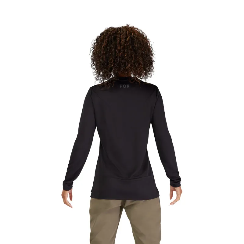Fox Ranger Fox Head Long Sleeve Jersey Women Black-3